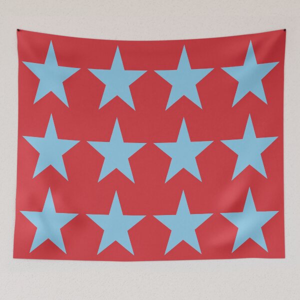 Item preview, Large BABY BLUE and RED STARS  designed and sold by RachelMacht.