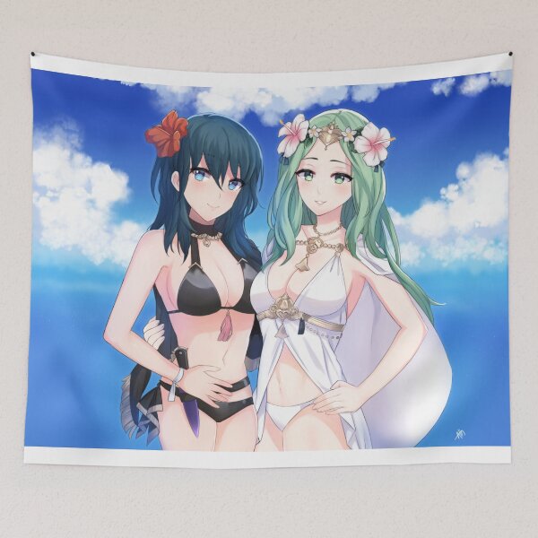 Item preview, Byleth and Rhea at the beach designed and sold by Lilshironeko.