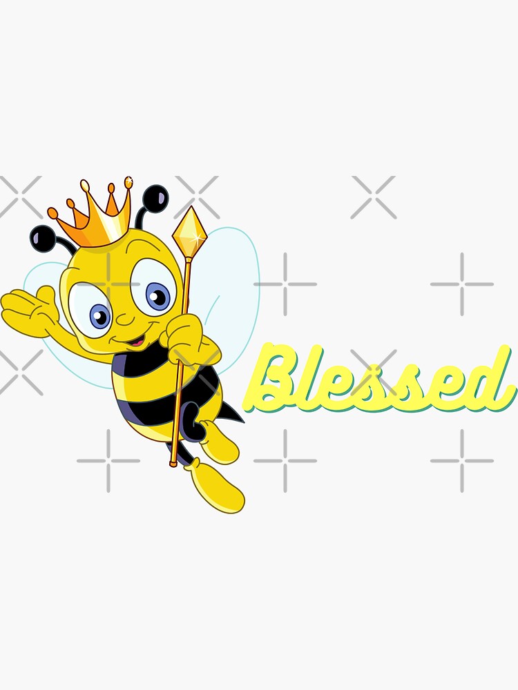 Queen Bee Gift Funny Bee Cool Boss Lady Queen Crown Honey Bee Lover  Beekeeper Gift Sticker for Sale by madeulaugh