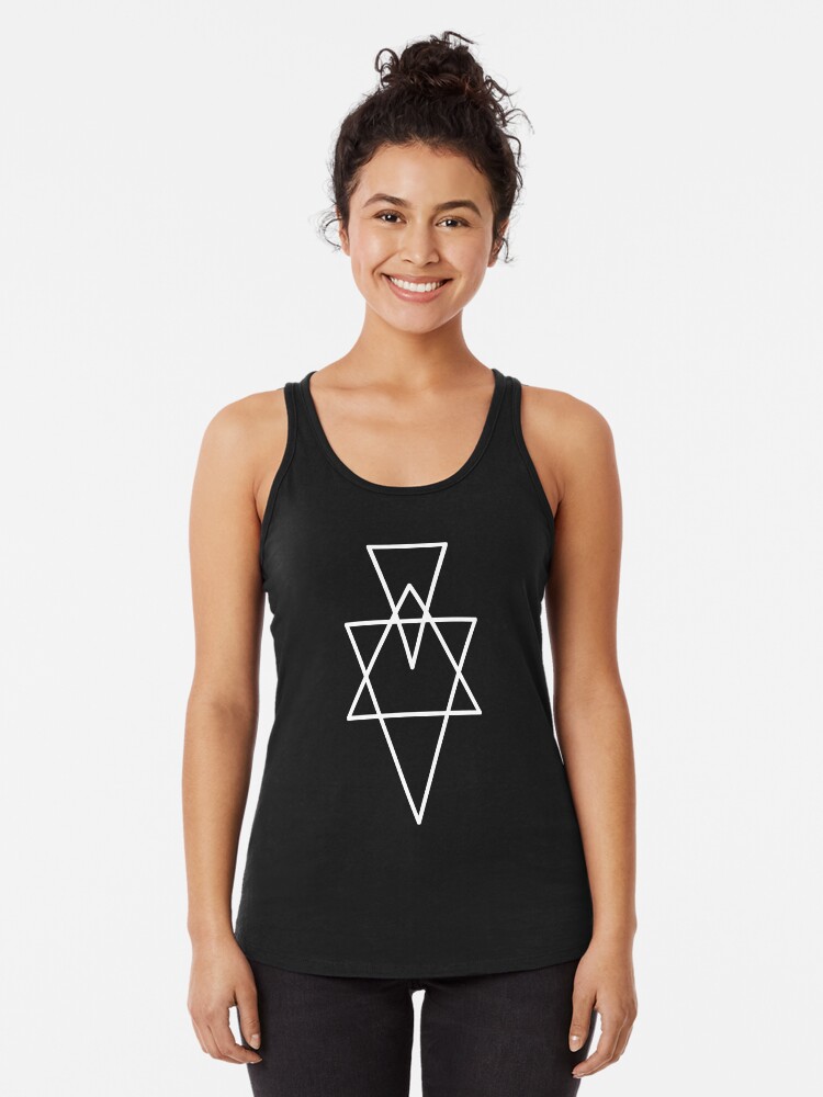 Thumbnail 1 of 3, Racerback Tank Top, Hexagram Geometry T-Shirt designed and sold by zxspmusic.