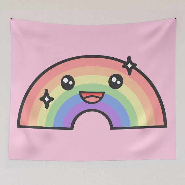 Artikelvorschau, Glücklicher Kawaii Regenbogen entworfen und verkauft von TheHappiPanda.