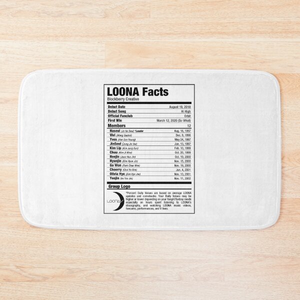 Item preview, LOONA Kpop Nutritional Facts designed and sold by skeletonvenus.