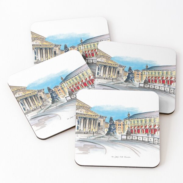 Item preview, Munich Max-Joseph-Platz – urban sketch art city drawing designed and sold by happyartworld.