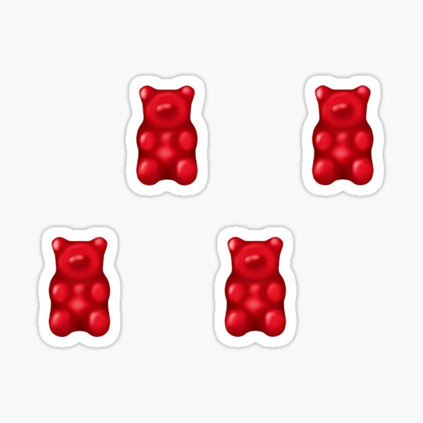 Item preview, Red gummy bear candy sweets designed and sold by Doodle-Pip.