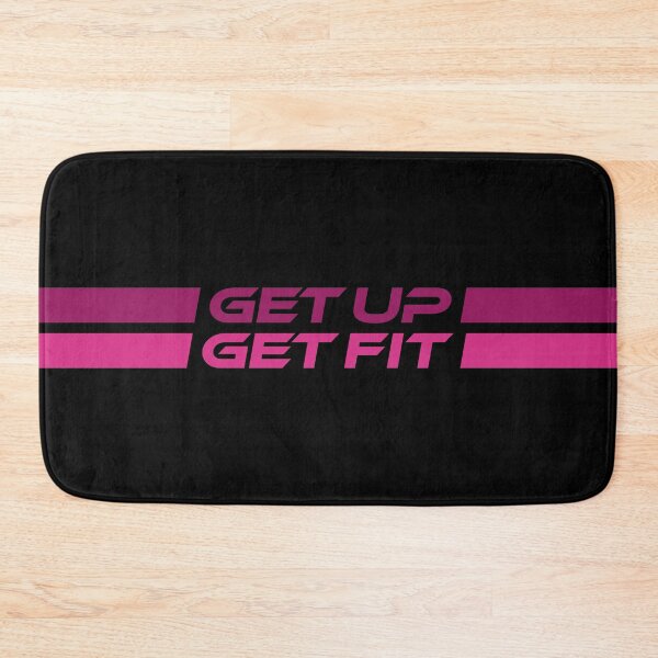Item preview, GET UP GET FIT (Pink on Black) designed and sold by STUDIO-72.
