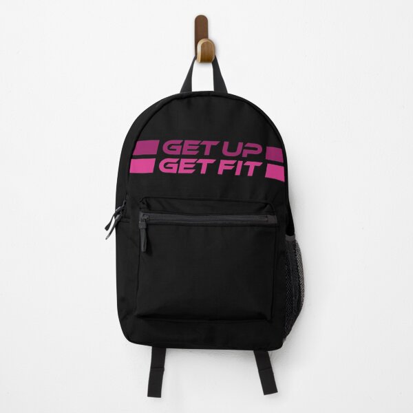Item preview, GET UP GET FIT (Pink on Black) designed and sold by STUDIO-72.