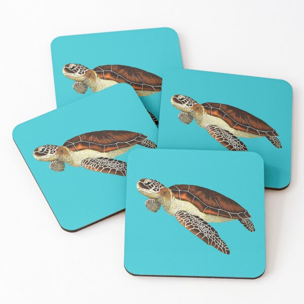 Item preview, Green Sea Turtle Swimming, Art Drawing designed and sold by ScienceSource.