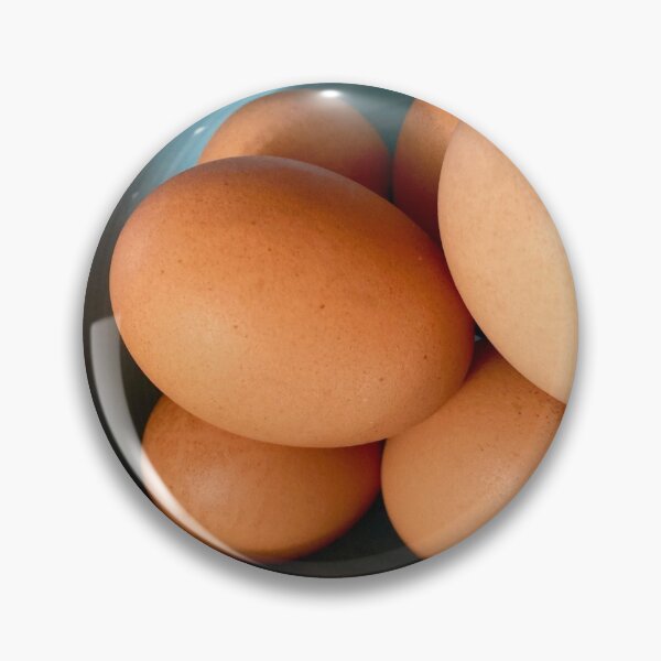 Item preview, Organic brown eggs in blue bowl designed and sold by JuliVogel.