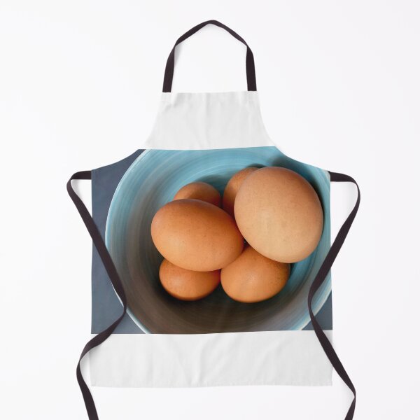 Item preview, Organic brown eggs in blue bowl designed and sold by JuliVogel.