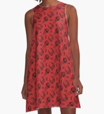 Battlscar - Red/Black A-Line Dress