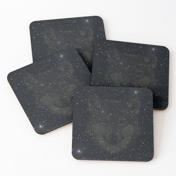 Item preview, Wolf head night pattern, star pattern, original wild animal designs designed and sold by Kirei-Lily.