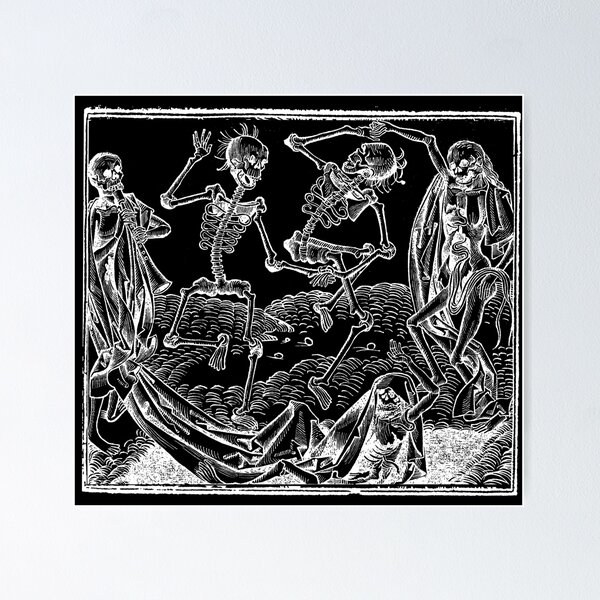 Item preview, Danse Macabre IX (Dancing Skeletons) designed and sold by AnnieBolton.