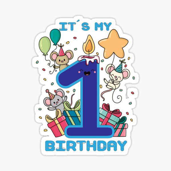 Happy 1st Birthday Stickers for Sale | Redbubble