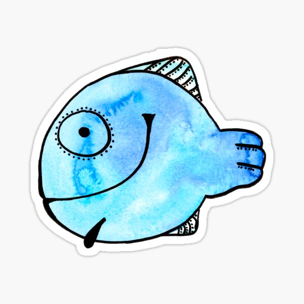Fisch nach einem Aquarell Sticker