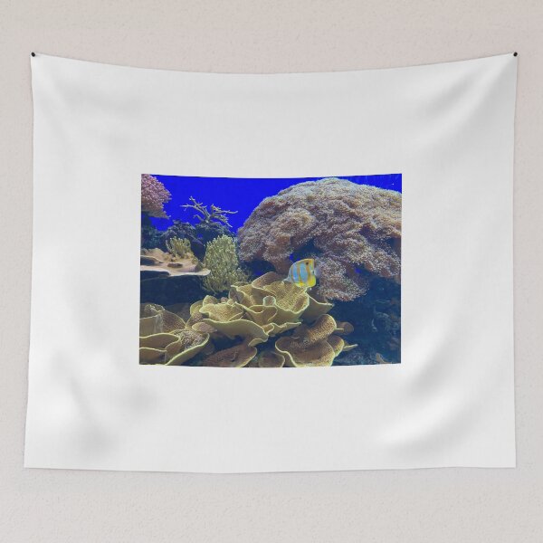 Item preview, Copperband butterflyfish in coral reef designed and sold by JuliVogel.
