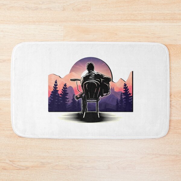 Item preview, Guitarist guitar nature mountains forest sun music designed and sold by BullDesignsShop.