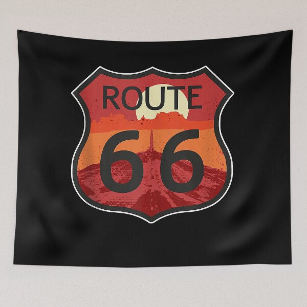 Item preview, U.S. Route 66 Vintage Desert Highway Historic Road Sign designed and sold by WalterKern.