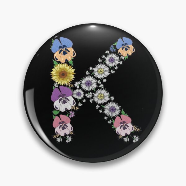 Item preview, Letter K - Cute Initial Monogram Floral Alphabet Letters designed and sold by r-silver.