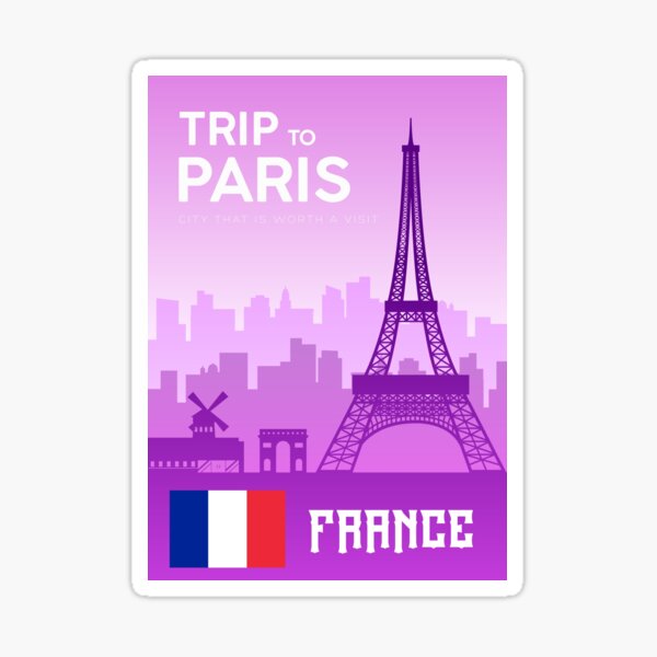 Aperçu de l'œuvre Affiche de voyage de Paris en France créée et vendue par Travellerz.