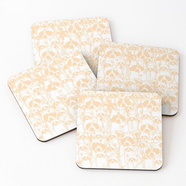 Item preview, Minimal Orange Colored Raccoon Line Art Décor designed and sold by MindCereal.