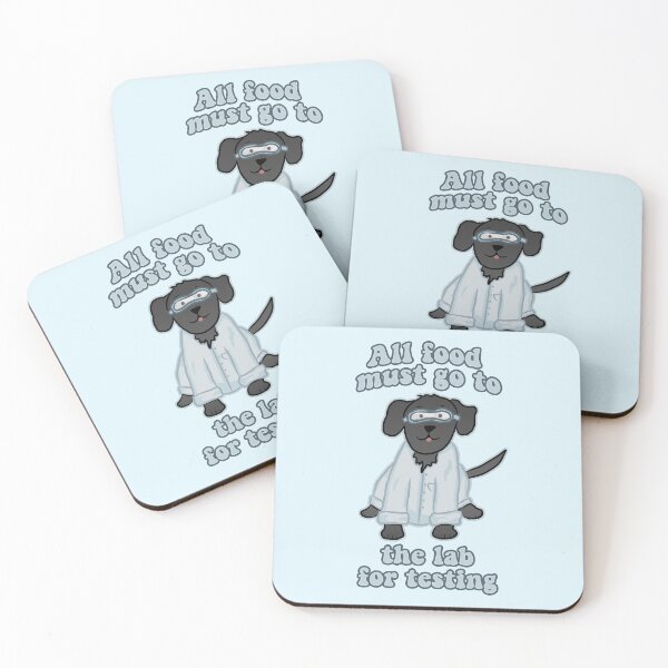 Item preview, All Food Must Go to the Lab for Testing Funny Black Labrador designed and sold by RoserinArt.