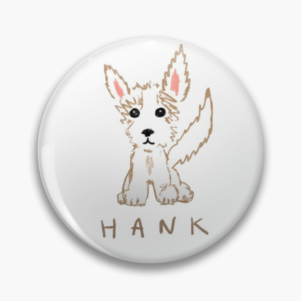 Hank Dog Drawing by Rosé (sticker and more) Magnet for Sale by Sike Shoe