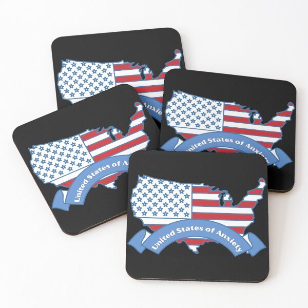 Item preview, United States of Anxiety Map designed and sold by CaitU.
