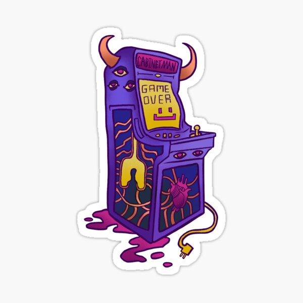 Lemon Demon's Cabinet man Arcade Design! Sticker