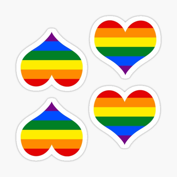 Heart Stickers - Pastel Rainbow – rebelinkco