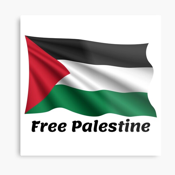Palestine Flag Design Waving Palestinian Flag Made Of Satin Or