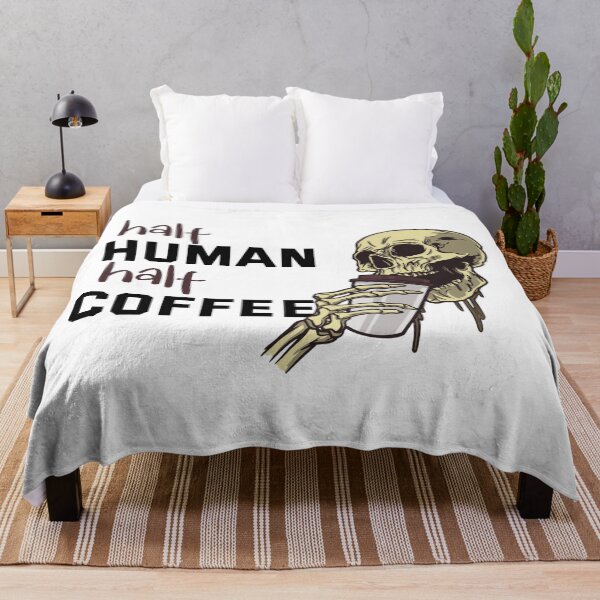 Item preview, half human half coffee funny joke saying for caffeine lovers designed and sold by mikrocosmox.