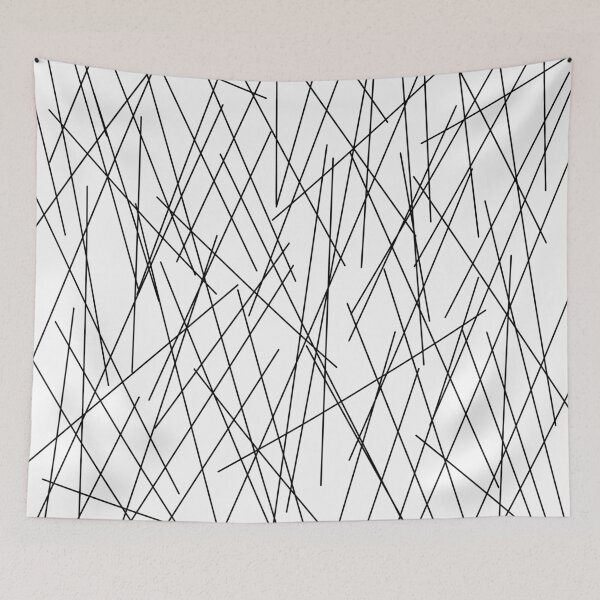 Item preview, Messy Line Art Pattern in Black and White designed and sold by Melody Watson.