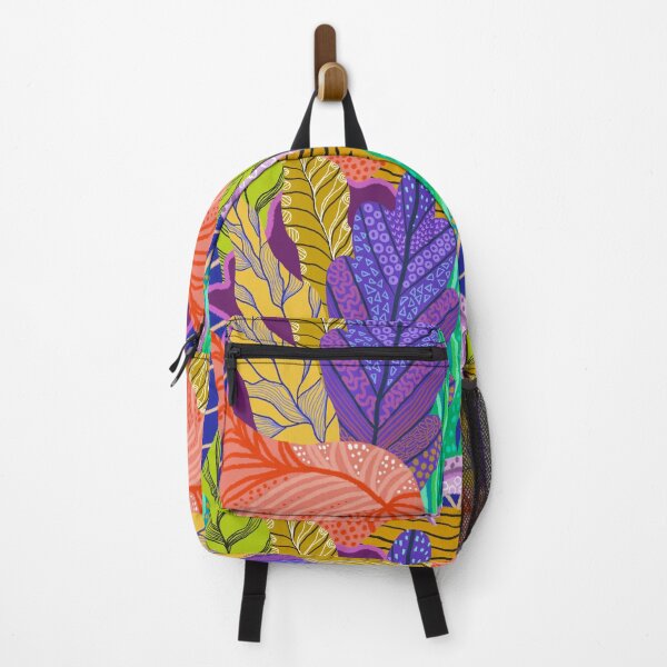 Item preview, Abstract coloful leaves in flat style designed and sold by kMariaART.