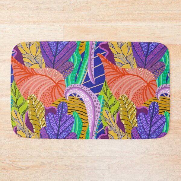 Item preview, Abstract coloful leaves in flat style designed and sold by kMariaART.