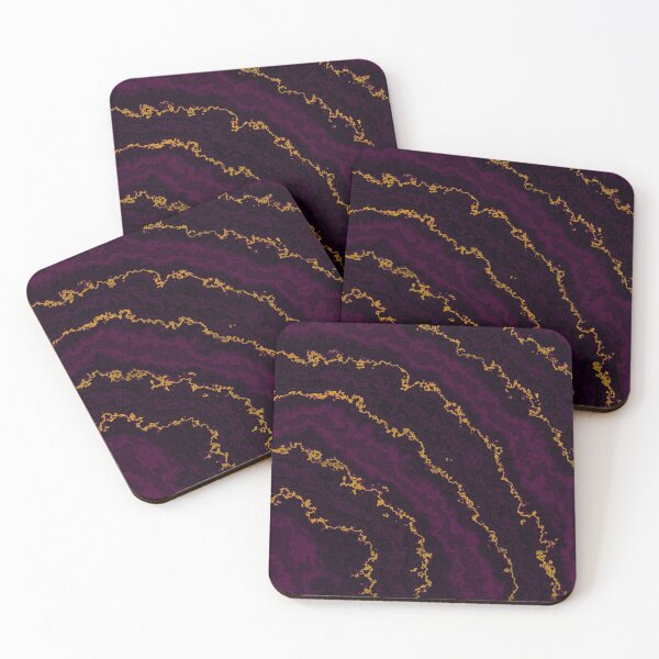 Item preview, Royal Magenta gold inlay subdued artwork designed and sold by Thecolorschemer.
