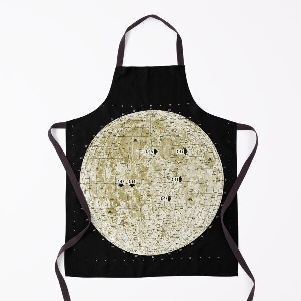 Item preview, Apollo Landing Sites Marked on a Map of the Moon designed and sold by ScienceSource.