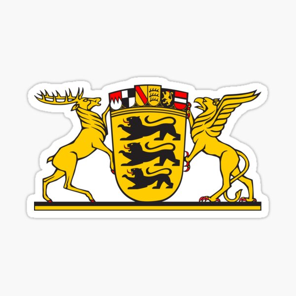 Vista previa del artículo con la obra «Escudo de armas del estado de Baden-Wuerttemberg», diseñado y vendido por Calynko.