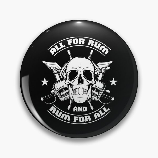 Item preview, All For Rum Pirates Captain Skull designed and sold by MooonTees.