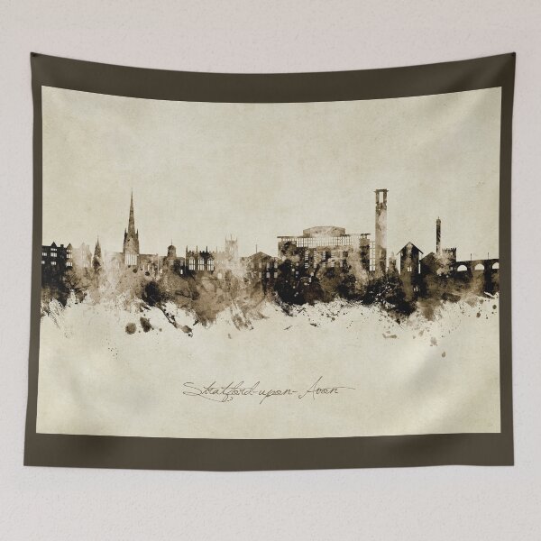 Item preview, Stratford-upon-Avon England Skyline designed and sold by ArtPrints.