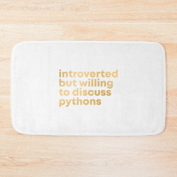 Item preview, Python Tshirt Introverted but willing to discuss Pythons in Gold  |Gift shirt python designed and sold by ellagnonmay.