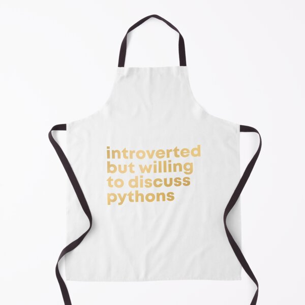 Item preview, Python Tshirt Introverted but willing to discuss Pythons in Gold  |Gift shirt python designed and sold by ellagnonmay.