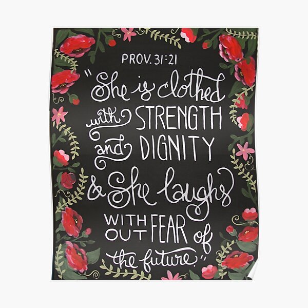She is Clothed with Strength Poster