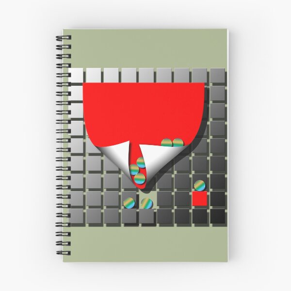 Item preview, Square with ball (219) (black, red) Decorative, digital, colorful, abstract, designed and sold by Paszkan.