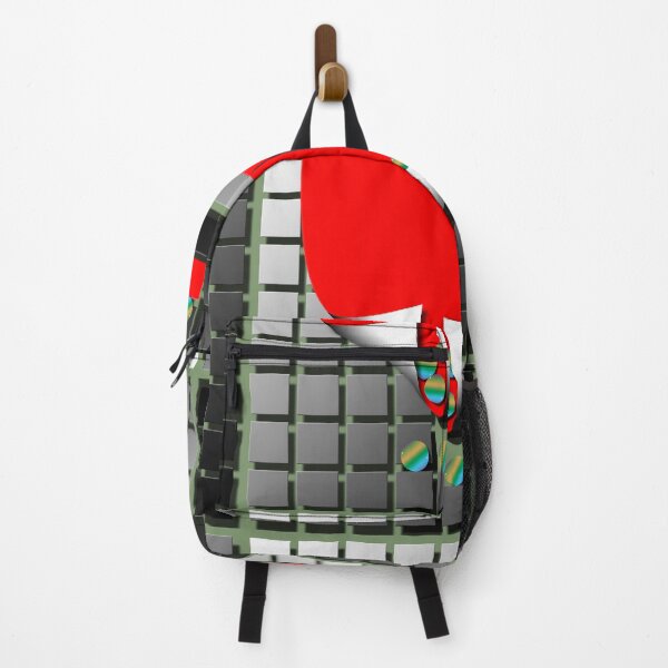 Item preview, Square with ball (219) (black, red) Decorative, digital, colorful, abstract, designed and sold by Paszkan.