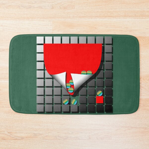 Item preview, Square with ball (219) (black, red) Decorative, digital, colorful, abstract, designed and sold by Paszkan.
