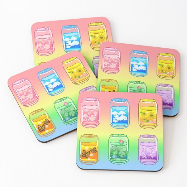 Item preview, Soda shopping with Rainbow Background designed and sold by MarielaArtShop.