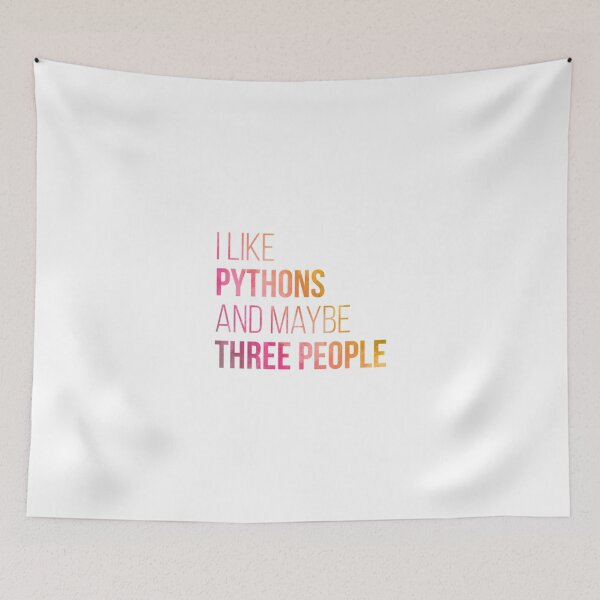 Aperçu de l'œuvre Tshirt Python J'aime les Pythons et peut-être trois personnes à l'aquarelle | Chemise cadeau python créée et vendue par ellagnonmay.