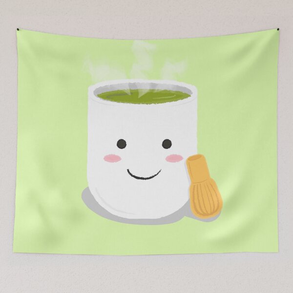 Item preview, Green tea in a white glass designed and sold by Nareerat88.