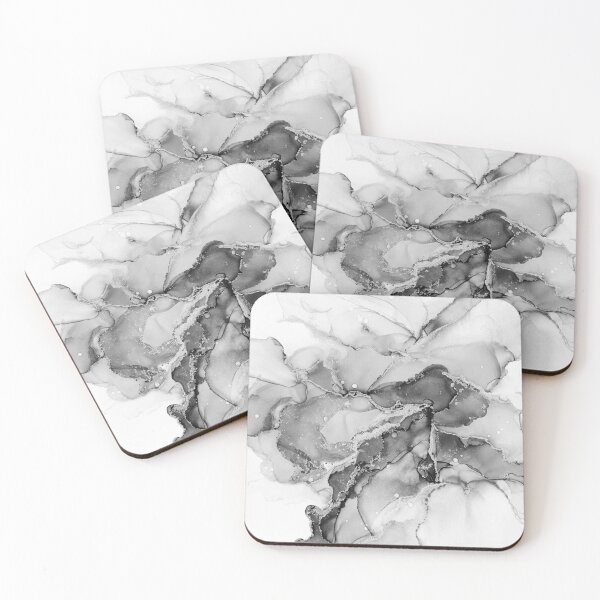 Item preview, Chrome Silver Abstract Ink designed and sold by Olga Shvartsur.