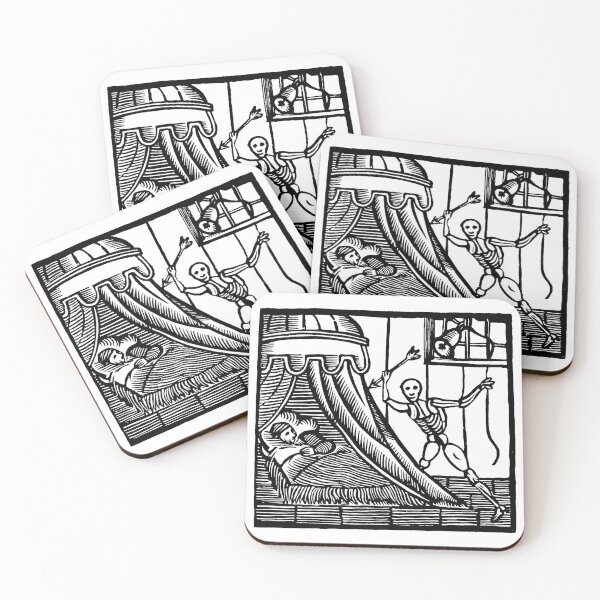 Item preview, Antique Woodcut Death and Sleep designed and sold by Pixelchicken.